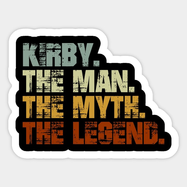 KIRBY The Man The Myth The Legend Sticker by designbym